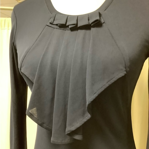 L.A.M.B. Fall 2007 Navy Long Sleeve Polyester Top - Picture 2 of 10